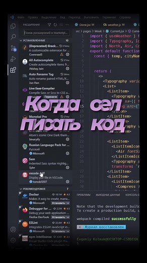 🗿#frontend #junior #javascript #react #ts #typescript #code #it #progamer #programming #vscode #plugin