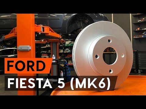 How to change front brake discs on FORD FIESTA V JH, JD [TUTORIAL AUTODOC]
