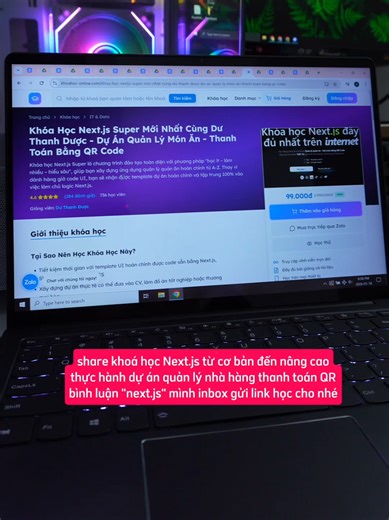 share khoá học Next.js từ cơ bản đến nâng cao #nextjs #nextjsdeveloper #laptrinh