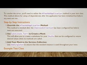 How to Mock a Dependency Using nSubstitute in the ABP Framework