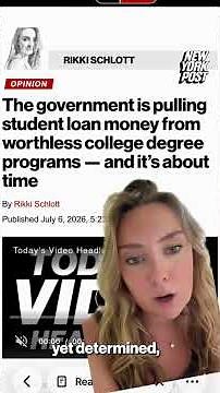 The government is pulling student loan money from worthless college degree programs #shorts
