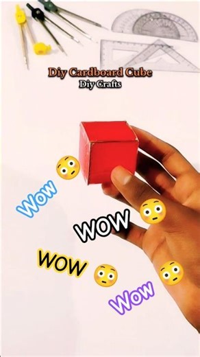 DIY Cardboard Cube | DIY's | World's | Maths School Project | New Trend #mathspace #diy #art #craft