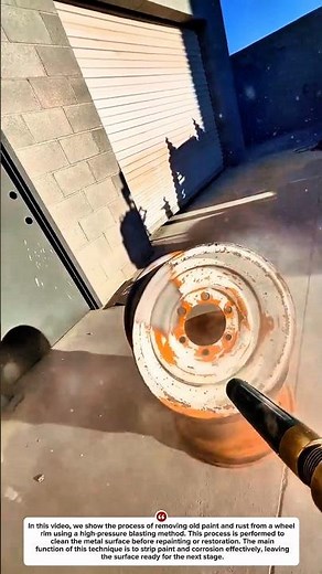 Wheel Rim Paint and Rust Removal Process | High Pressure Blasting Technique.
