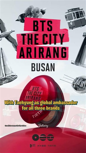 Taehyung's BRANDS Supporting 'BTS THE CITY ARIRANG' #v #shorts