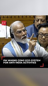6K views · 55 reactions | #PMModi warns #Congress eco-system for anti-India activities, says 'will give them a fitting reply' | https://tinyurl.com/3w8nv79x | The Economic Times | Facebook