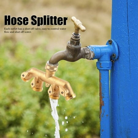 LHCER Brass Garden 4-Way Hose Splitter Hose Adapter Ball Valve Water Faucet Valve Connector,Hose Adapter,Ball Valve - Walmart.ca