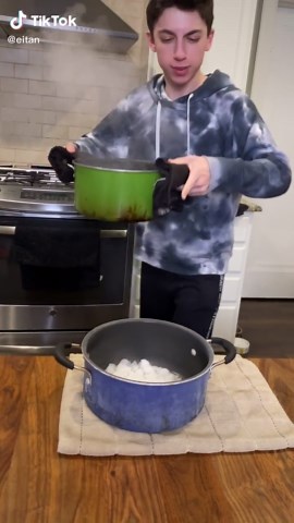 Dry Ice and Boiling Water Experiment