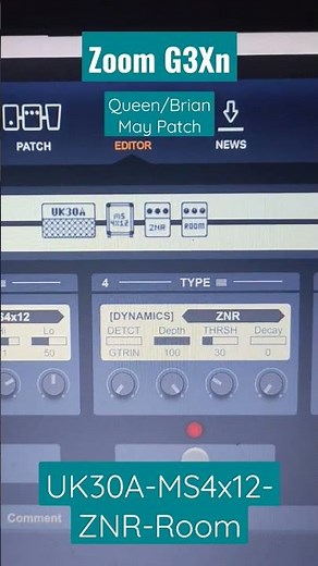 Zoom G3Xn- Queen Patch /Brian May Patch - with Effects Settings - Zoom GuitarLab
