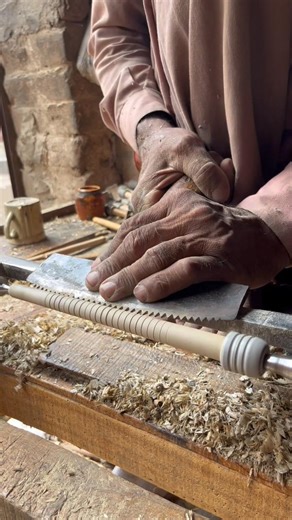 Wood turning process #machine #manufacturing #woodworking #wood