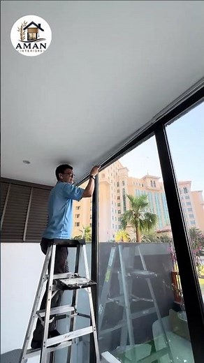 vertical blinds installation in noida sector 74 #blinds #verticalblinds #interior