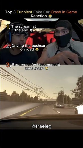 Top 3 Funniest Fake Car Crash Game Reactions | Hilarious Gamer Reactions to Virtual Accidents