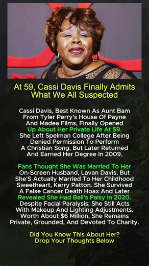 Cassi Davis Finally Opens Up About Her Private Life At 59