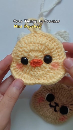 Cute things to crochet!♡♡ Tutorial is uploades in youtube ETM's Studio♡ #crochettiktok #crochetinspiartion #crochetwhenyourbored #crochetinspo #crochetgift #crochetidea #crochetvlog #crochetpouches