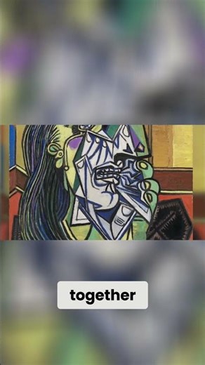 Picasso's Weeping Woman: Grief, Color, and Cubist Chaos! #shorts