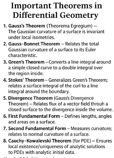 📘 Differential Geometry & PDE Theorems Tricks | PG TRB Maths 2025