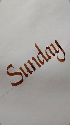 15K views · 307 reactions | How to write in Calligraphy "Sunday" in italic script #satisfyingvideo #usareels #reelsfb #satisfying #graffitiart #video #calligraphy #art #lettering #lonecalligraphy | Lone Calligraphy | Facebook