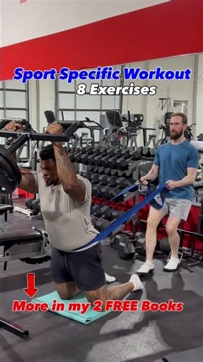 Best FULL Body Exercise for Athletes!! Kneeling Landmine Push Press with Band on Hips