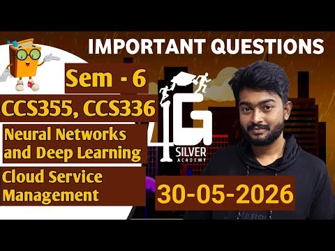 Cloud Service Management, Neural Networks and Deep Learning Important Questions CCS355 CCS336