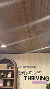 I found these faux wood PVC drop ceiling tiles to transform my outdated white drop ceiling into the podcast studio of my dreams 😍 these were seriously SO easy to install and super budget friendly! Comment “TILE” and I’ll DM you the link! *must be following Come Stay Awhile for automated message to send* LinkDM *128* #dropceiling | Come Stay Awhile