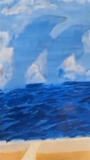 ✨Dolphin in the Ocean Painting 🌊🐬 | Art Shorts🧿. #art lover