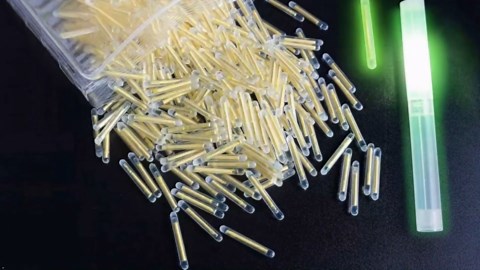 100-Pack Fishing Float Light Sticks - 3mm Fluorescent Glow Sticks for Dark Conditions | Bright Glow-in-The-Dark Fishing Accessories for Floats, Corks & Terminal Tackle