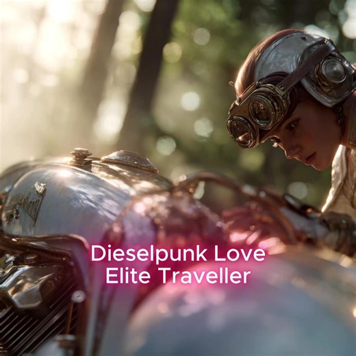 Dieselpunk Art, Character, Motorcycle Romance, Elite Love of the Road Portrait Poster, Futuristic Sci-fi Wall Art Print - Etsy