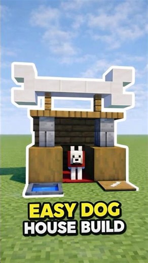 Easy Dog House Build in Minecraft 🐶 #minecraft #minecraftbuilding #minecrafttutorial