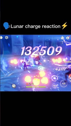 Lunar Charge Showcase – Massive Electro Damage! ⚡ #genshinimpact #lunar #reaction