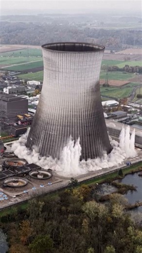 Germany demolishes cooling towers at nuclear power plant