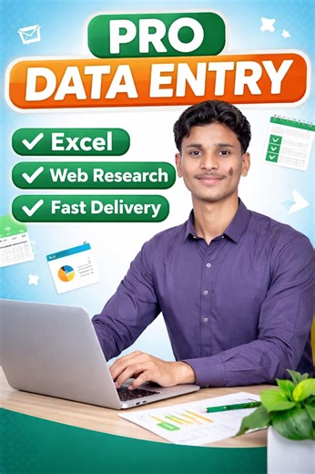 Asd_data_etr: I will do accurate data entry web research copy paste and excel data entry jobs for $20 on fiverr.com