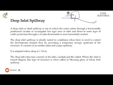 19 drop inlet spillways and advantages