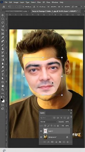 🤩 இவ்வளவு Easy'ஆ Photoshop'ல Face Swap பண்ண முடியுமா 😱 #Faceswap #photoshoptricks