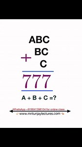 29K views · 42 reactions | A + B + C =? | Mritunjay Lectures | Facebook