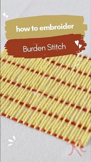 Burden Stitch Tutorial in 60 Seconds!✨ #handembroidery