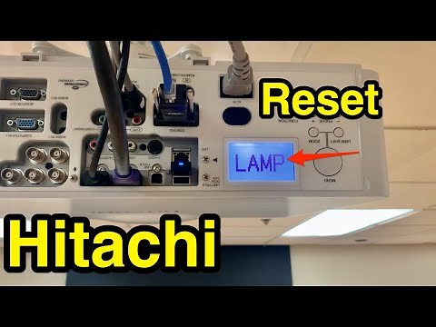 How to reset Hitachi projector flashing LAMP light after replacing projector bulb.