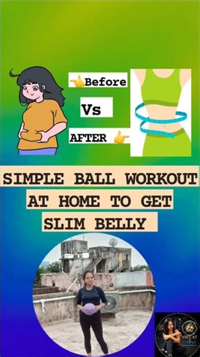 ​Simple Ball Workout for a Slim Belly! 🎈 At Home Routine #shorts