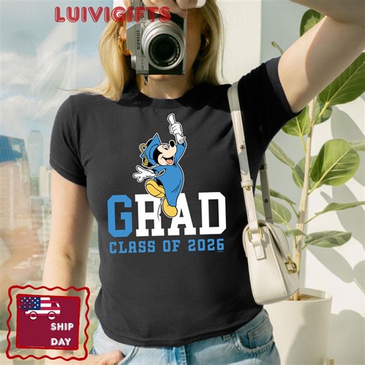 Graduation 2026 Mickey Mouse Shirt, Senior Class of 26 Apparel - Etsy
