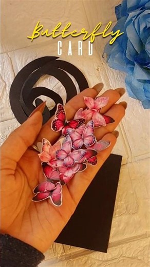 Diy Cutesstt Butterfly Cardd😭 #shorts