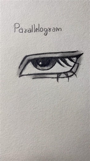 Drawing different types of eyes using basic shapes✨️