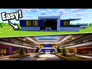 How to Build an Easy Modern Shopping Mall in Minecraft! 🏬 (Step-by-Step Tutorial)