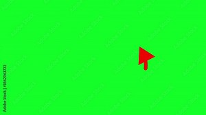 Red Arrow Animation on Green Screen 4K, Smooth Loop Direction Arrow Motion Graphic for Alerts, Navigation, UI, and Video Editing
