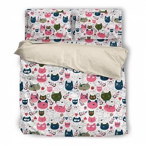 120K views · 3.6K reactions | WOW! Cat Lovers Going Crazy Over These Adorable Cat Bedding Set! Don't miss out!  Get Yours Now ➡️ https://catsforlife.co/products/cat-pattern-bedding-set Upgrade your bedroom with these gorgeous Cat Bedding Set! *Order now before the stock runs out!  | Cats For Life Co | Facebook