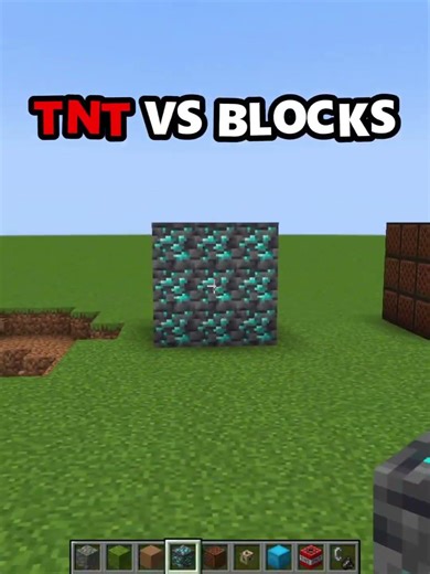 😏TNT VS BLOCKS MINECRAFT... #shorts #minecraft