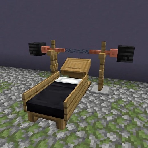 TallTurtle262 on Instagram: "Minecraft Build Ideas / Weight Bench #minecraft #minecraftmemes #minecraftbuilds"