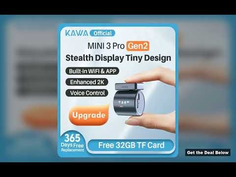 Best Dash Cam Kawa Mini3 Best Deals Pro Gen2 Car Dvr 2K Auto Video Recorder Upgrade Car Camera