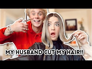 my husband cut my hair!! | Vlogmas day 20| Alyssa & Dallin