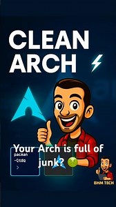 This Command Instantly Cleans Arch! ⚡🤯 #ArchLinux