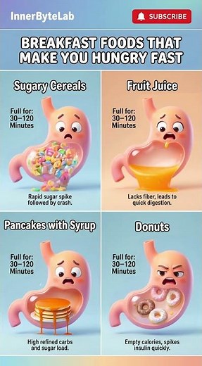 4 Breakfast Foods That Make You Hungry Fast 😱