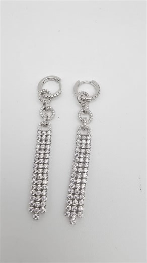 Dangler Earrings , Czs , Premium Cubic Zirconia Earrings, 925 Silver , Gold Dangler Earrings, Detachable Hoop Earrings - Etsy