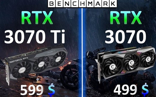 【显卡测试】3070Ti vs 3070 | 10款游戏测试 | 1080P 2K 4K